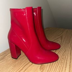 Brand New(Never Worn) Red Vinyl Boots